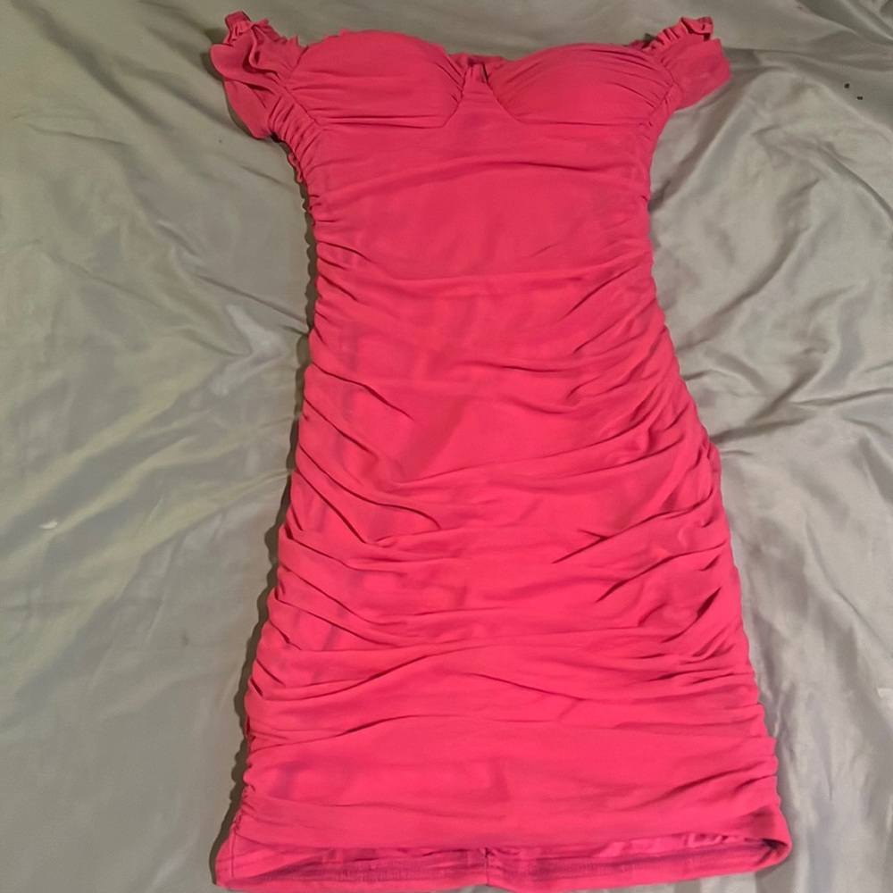 Hot pink dress